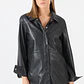 BLUSA NEGRO ESTILO CUERO (TALLA M a XL) - Miniatura 1