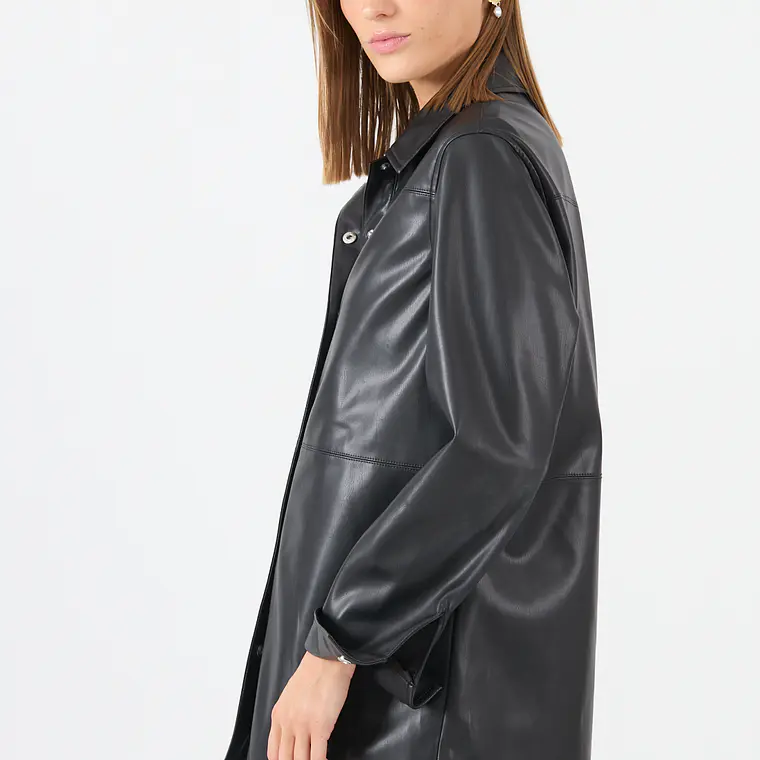 BLUSA NEGRO ESTILO CUERO (TALLA M a XL) 4