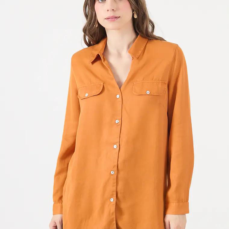 BLUSA LYOCELL NARANJO (TALLA S a XL) 1