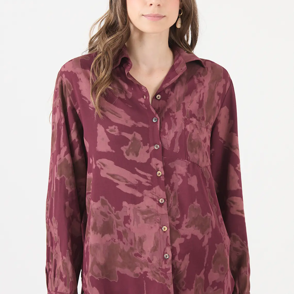 BLUSA ESTAMPADA BURDEO (TALLA S a XL) 1