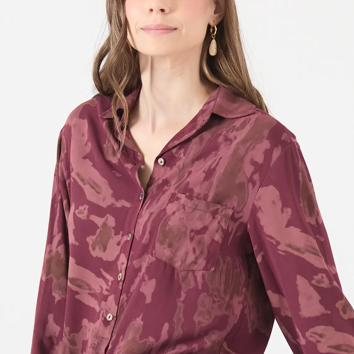 BLUSA ESTAMPADA BURDEO (TALLA S a XL) 3