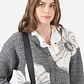 TEJIDO GRIS CON FLORES  (TALLA L y XL) - Miniatura 2