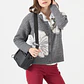 TEJIDO GRIS CON FLORES  (TALLA L y XL) - Miniatura 3