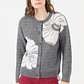 TEJIDO GRIS CON FLORES  (TALLA L y XL) - Miniatura 1