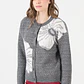 TEJIDO GRIS CON FLORES  (TALLA L y XL) - Miniatura 4