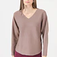 TEJIDO CAFÉ CUELLO V (TALLA M) - Miniatura 1