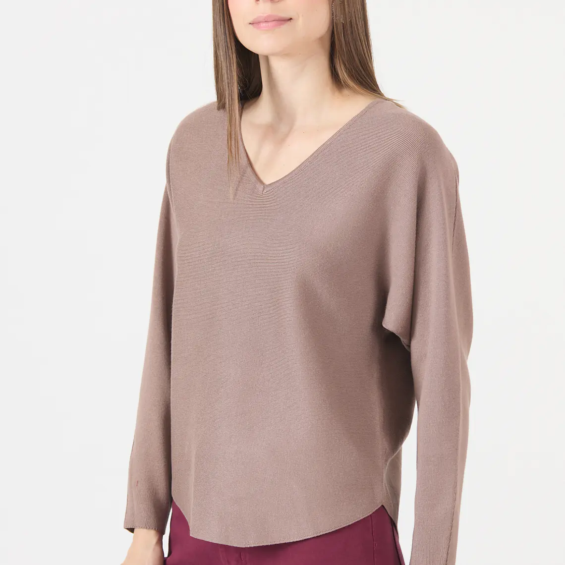 TEJIDO CAFÉ CUELLO V (TALLA M) 4