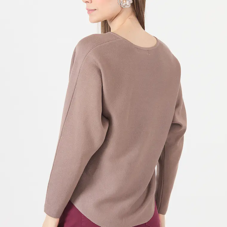 TEJIDO CAFÉ CUELLO V (TALLA M) 5