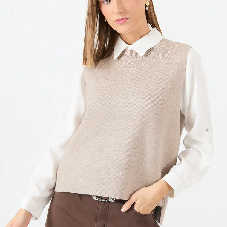 TEJIDO BEIGE SIN MANGAS (TALLAS L y XL) 4