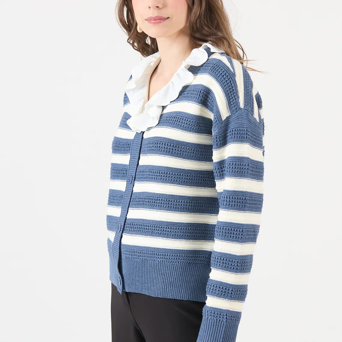 CARDIGAN AZUL CON RAYAS (TALLAS M a XL) 4