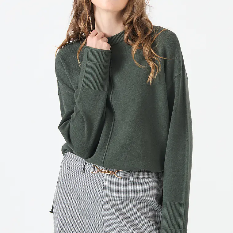 TEJIDO VERDE CUELLO REDONDO (TALLAS L y XL) 1