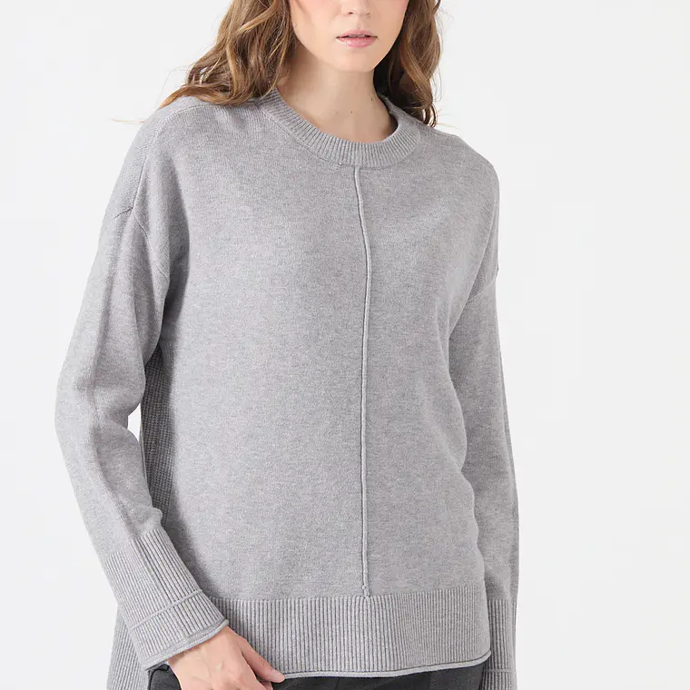 TEJIDO GRIS CUELLO REDONDO (TALLAS M a XL) 1