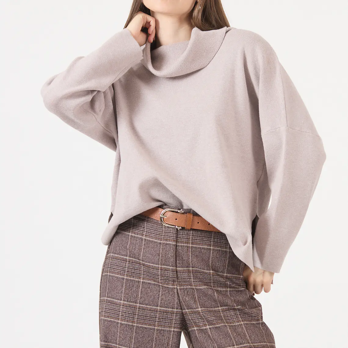 TEJIDO CUELLO ALTO BEIGE (TALLAS M a XL) 1