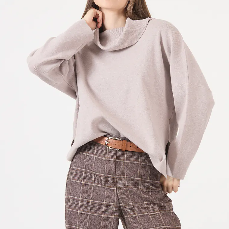 TEJIDO CUELLO ALTO BEIGE (TALLAS M a XL) 1