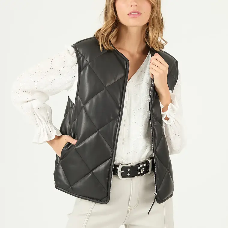 CHAQUETA SIN MANGAS NEGRA(TALLA M y L) 1