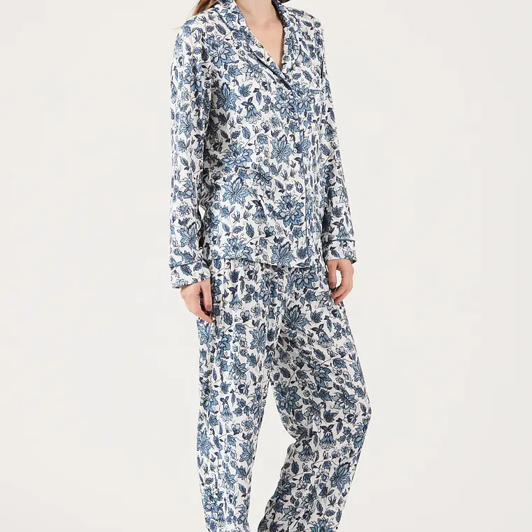 PIJAMA ESTAMPADO AZUL MARINO (TALLA M y L) 4