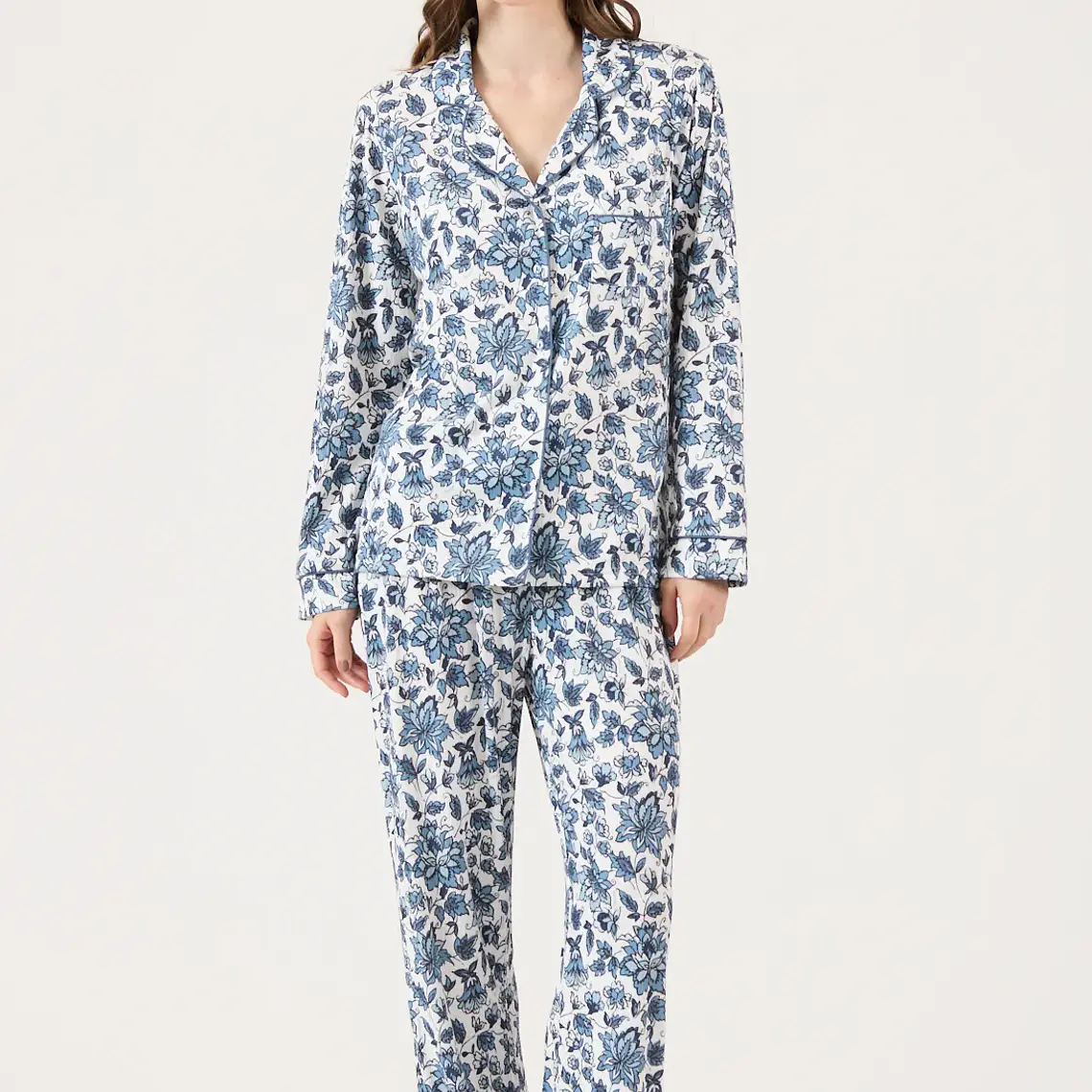 PIJAMA ESTAMPADO AZUL MARINO (TALLA M y L) 1
