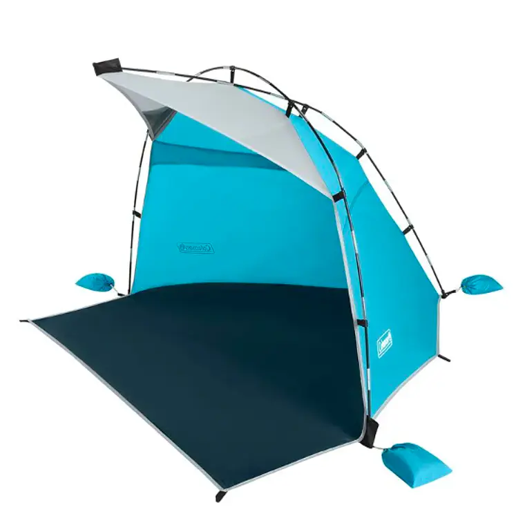 CARPA DE PLAYA COLEMAN SKYSHADE CON SOMBRILLA COMPACTA COLOR AZUL (167.64 x 167.64 x 103.63 cm) 1