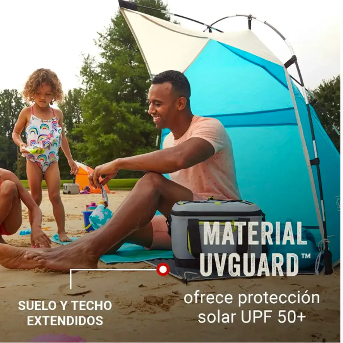 CARPA DE PLAYA COLEMAN SKYSHADE CON SOMBRILLA COMPACTA COLOR AZUL (167.64 x 167.64 x 103.63 cm) 4