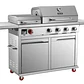 PARRILLA A GAS 4 QUEMADORES + PLANCHA ACERO INOXIDABLE DYNAGLO (70 X 185 X 129 cm) - Miniatura 5