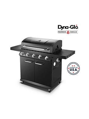 PARRILLA A GAS 5 QUEMADORES + QUEMADOR LATERAL BLACK PREMIER DYNAGLO (160 x 115 x 60 cm)