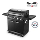 PARRILLA A GAS 5 QUEMADORES + QUEMADOR LATERAL BLACK PREMIER DYNAGLO (160 x 115 x 60 cm) - Miniatura 1