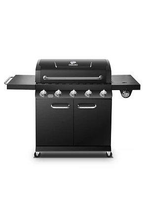 PARRILLA A GAS 5 QUEMADORES + QUEMADOR LATERAL BLACK PREMIER DYNAGLO (160 x 115 x 60 cm)