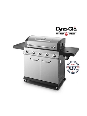 PARRILLA A GAS 5 QUEMADORES + QUEMADOR LATERAL ACERO INOXIDABLE PREMIER DYNAGLO (160 x 115 x 60 cm)