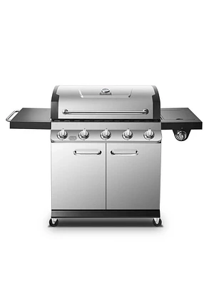 PARRILLA A GAS 5 QUEMADORES + QUEMADOR LATERAL ACERO INOXIDABLE PREMIER DYNAGLO (160 x 115 x 60 cm)
