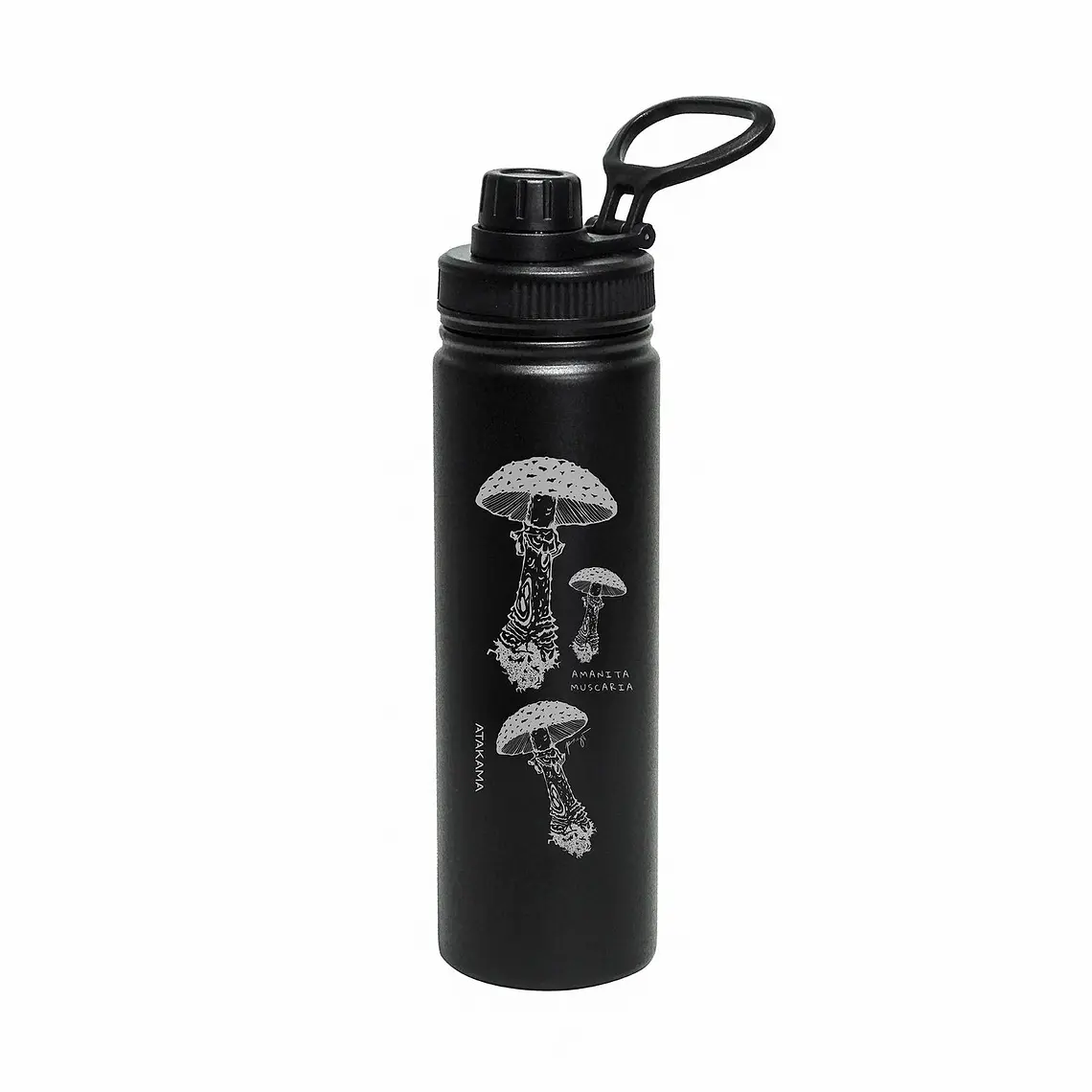 BOTELLA TÉRMICA NEGRO AMANITA MUSCARIA (690 ML) 1