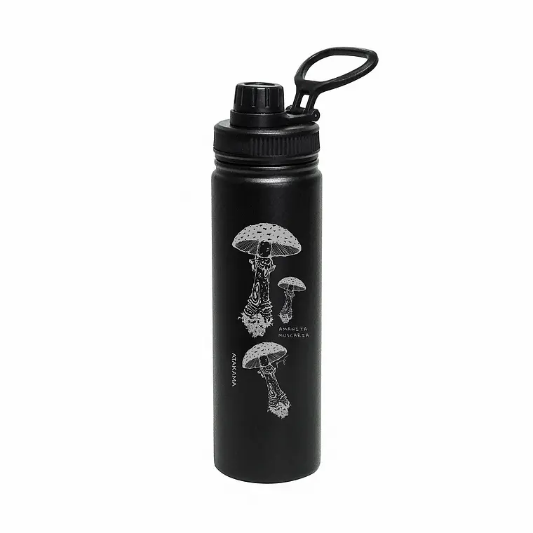BOTELLA TÉRMICA NEGRO AMANITA MUSCARIA (690 ML) 1
