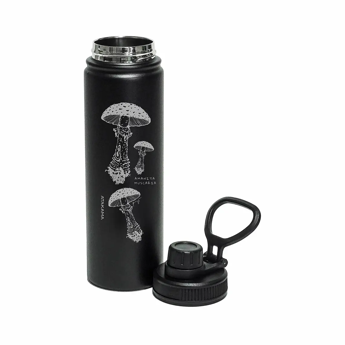 BOTELLA TÉRMICA NEGRO AMANITA MUSCARIA (690 ML) 3