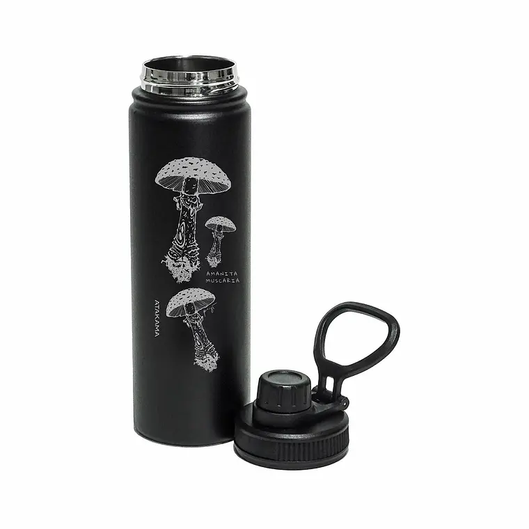 BOTELLA TÉRMICA NEGRO AMANITA MUSCARIA (690 ML) 3