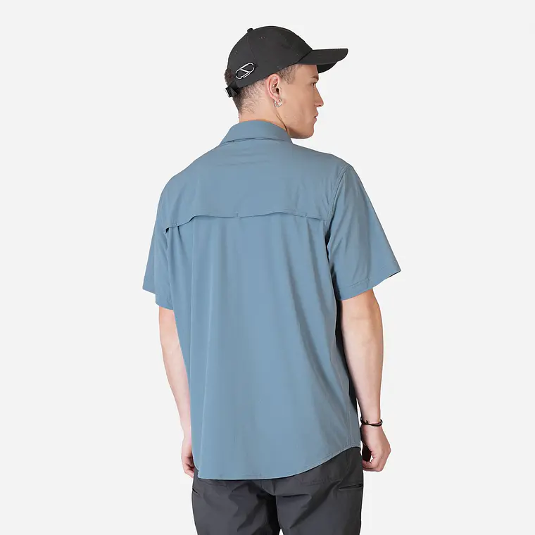 CAMISA MANGA CORTA HOMBRE HORIZONTE AZUL (TALLAS M y L)  3