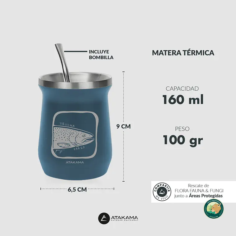 MATERA TÉRMICA AZUL TRUCHA FARIO (160 ML) 3