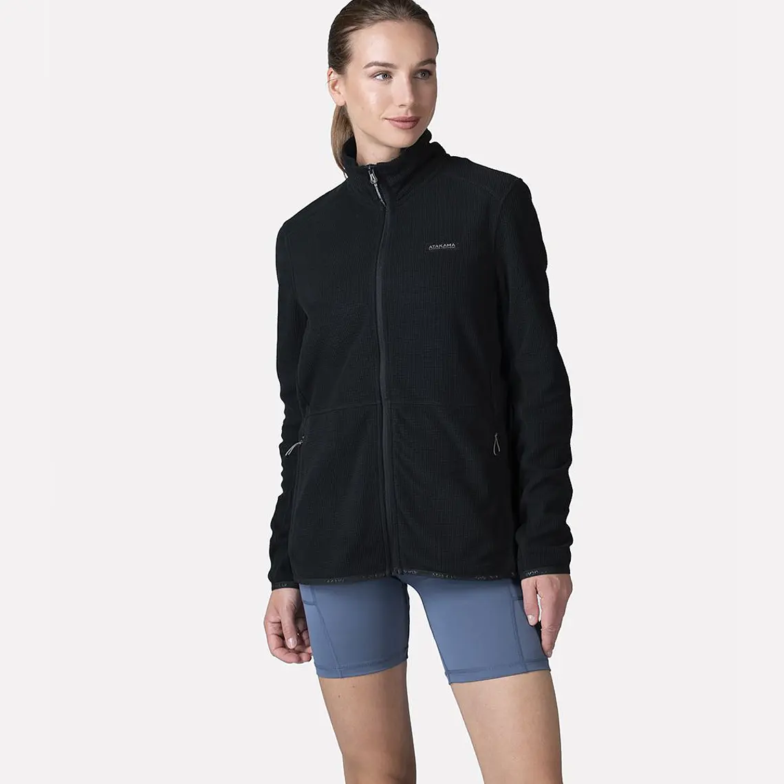 POLAR FLEECE DEPORTIVO MUJER TERRA FULL-ZIP  NEGRO (TALLA XS a XL)  1