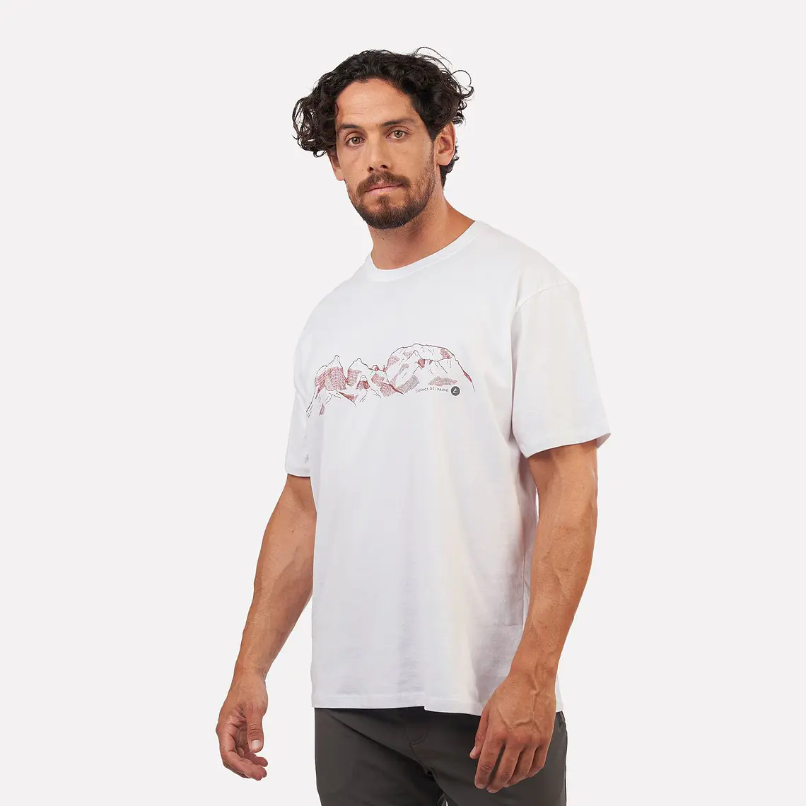POLERA MANGA CORTA HOMBRE CUERNOS DEL PAINE BLANCO (TALLAS S a XL) - SIN TABLA DE TALLAS 1