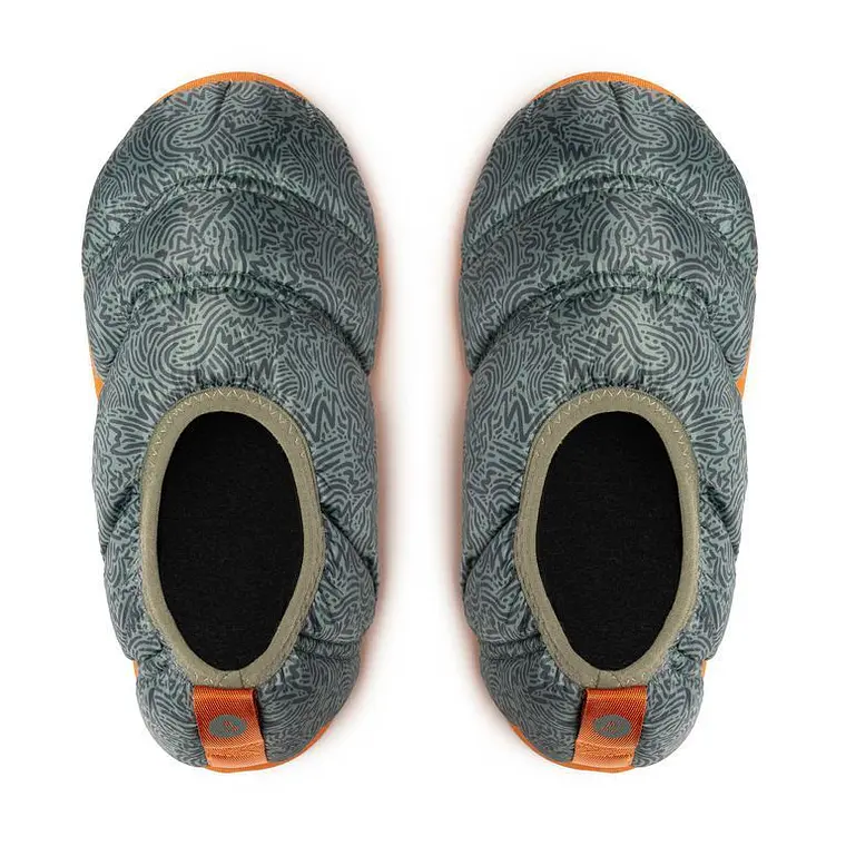 PANTUFLA TÉRMICAS FUTALEUFÚ NIÑOS SOFT NU-B FOAM VERDE GRIS PRINT (TALLA M) 2