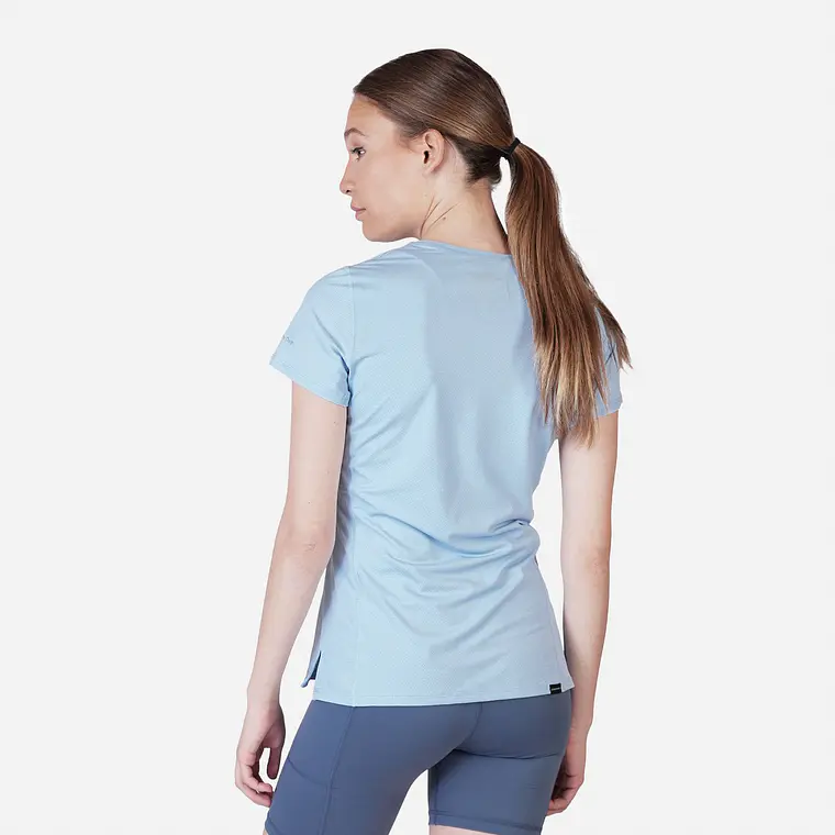 POLERA DEPORTIVA DRY CORE MUJER DINÁMICA CELESTE (TALLAS S a XL)  2