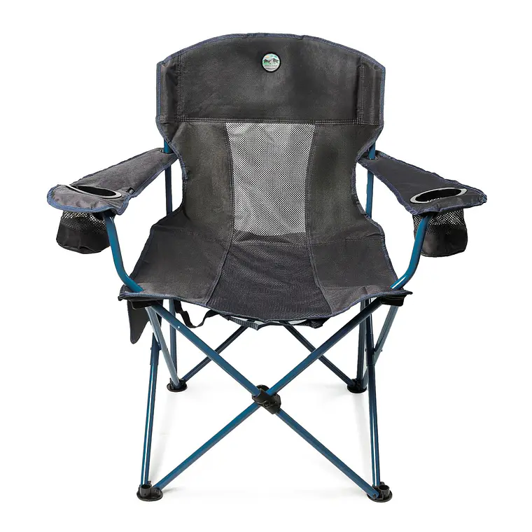 SILLA DE CAMPING LLAIMA XL GRIS/AZUL 1