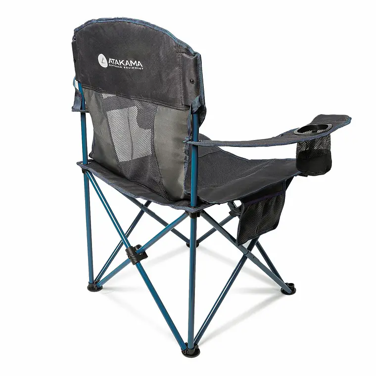 SILLA DE CAMPING LLAIMA XL GRIS/AZUL 2