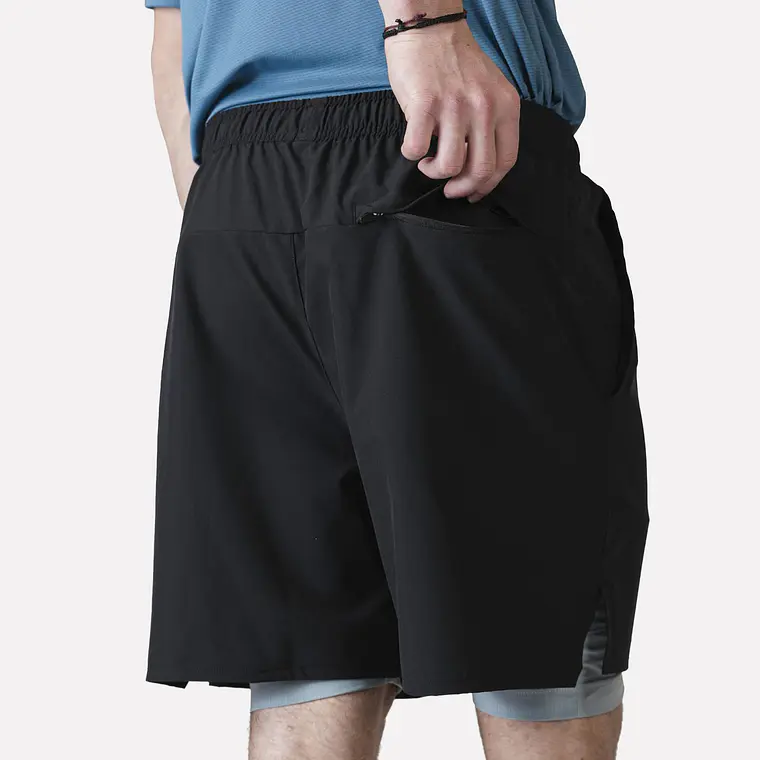 SHORT DEPORTIVO HOMBRE TRAILFIT NEGRO (TALLAS S a XL)  2