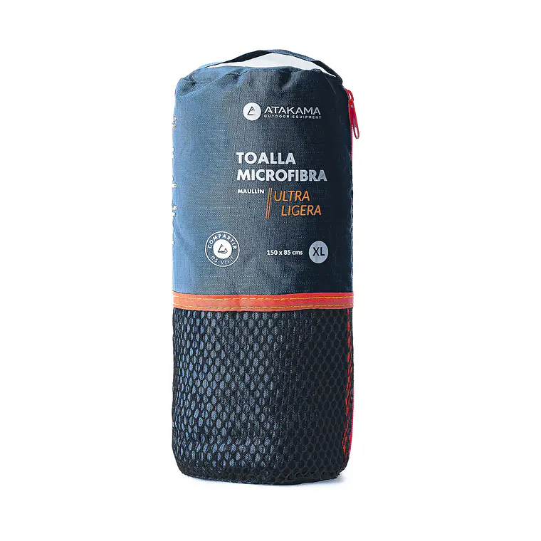 TOALLA MICROFIBRA ULTRA LIGERA MAULLIN AZUL MARINO (TALLA XL) 2