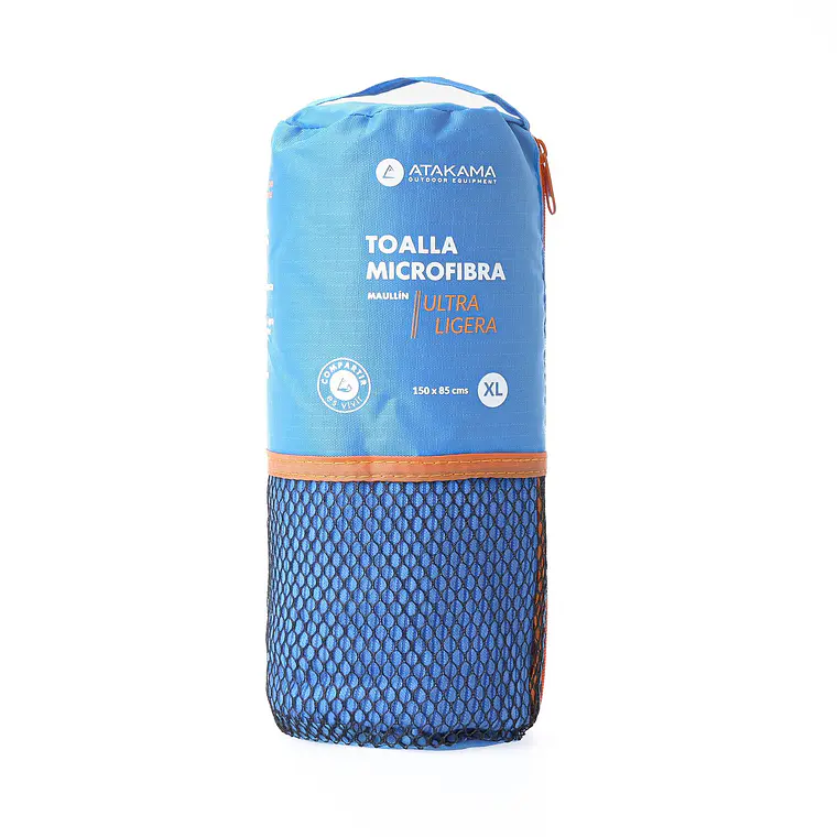 TOALLA MICROFIBRA ULTRA LIGERA MAULLIN AZUL (TALLA XL) 4