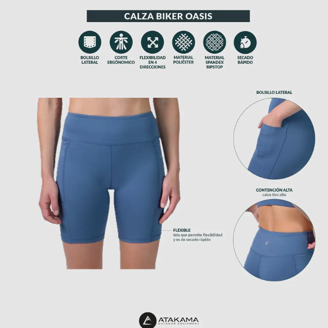 CALZA BIKER MUJER NEGRA (TALLA XS) 4