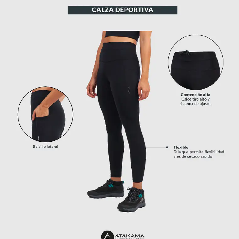 CALZA DEPORTIVA MUJER PANORAMICA VERDE (TALLAS XS y L) 5