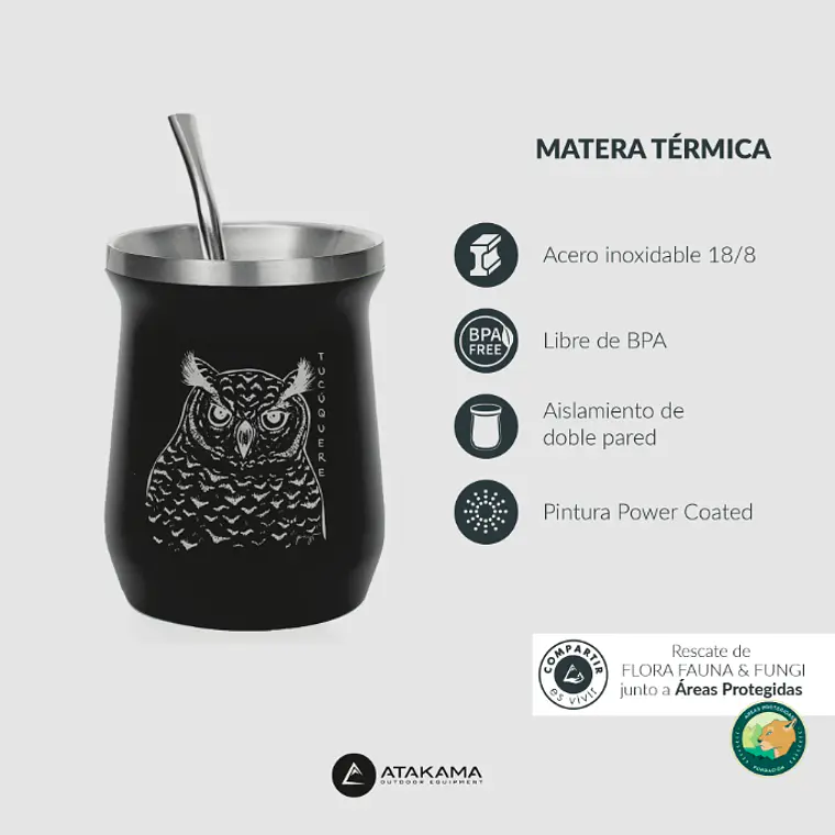 MATERA TÉRMICA NEGRO TUCÚQUERE (160 ML) 4