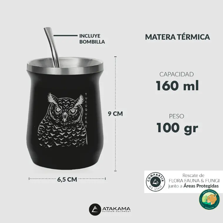 MATERA TÉRMICA NEGRO TUCÚQUERE (160 ML) 5