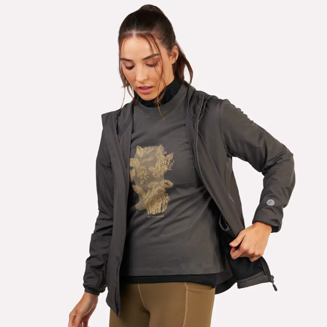 CORTAVIENTO MUJER DECLIVE GRIS (TALLA XS) 4