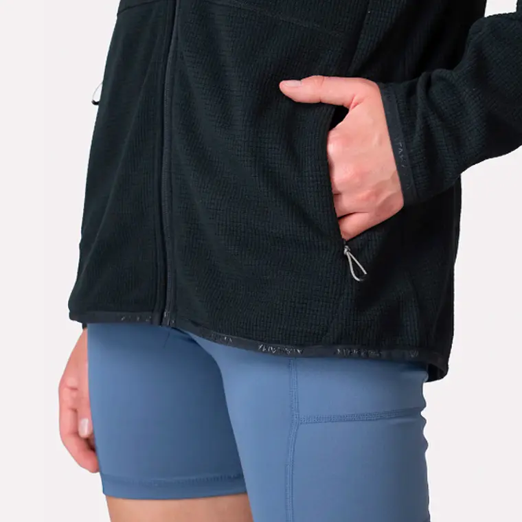 POLAR FLEECE DEPORTIVO MUJER TERRA FULL-ZIP  NEGRO (TALLA XS a XL)  5